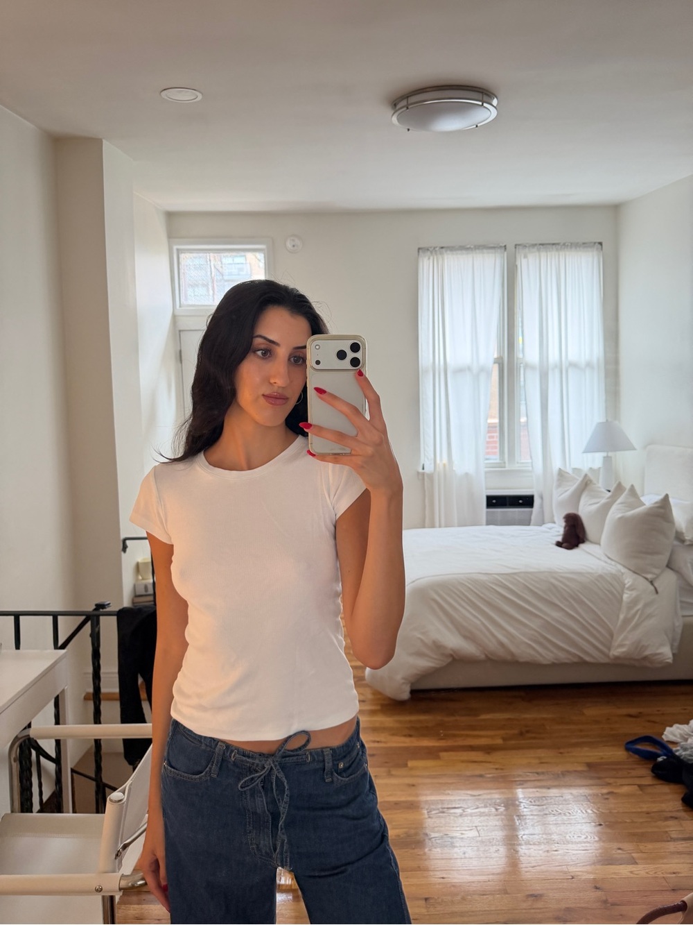 Club Monaco White Short-Sleeve Crew Tee
